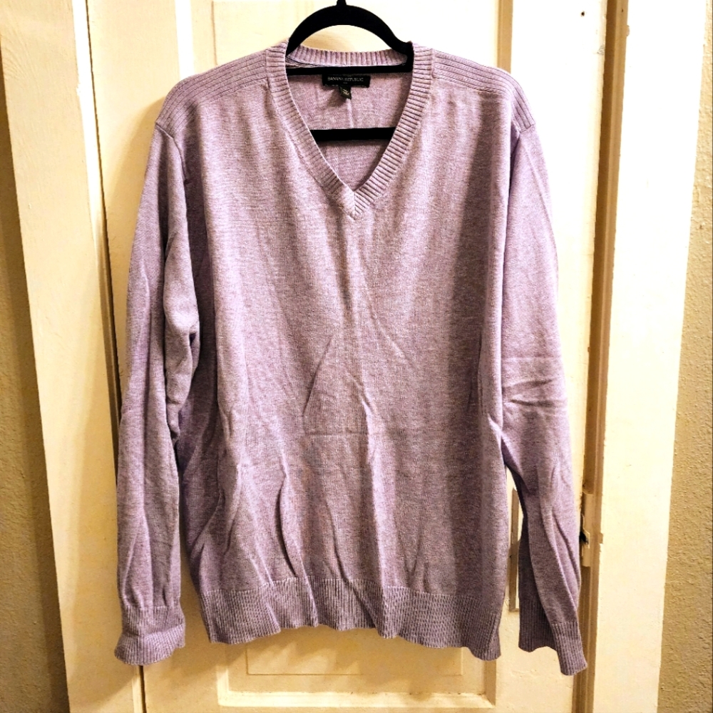 Men's V-Neck Sweater, Banana Republic XL